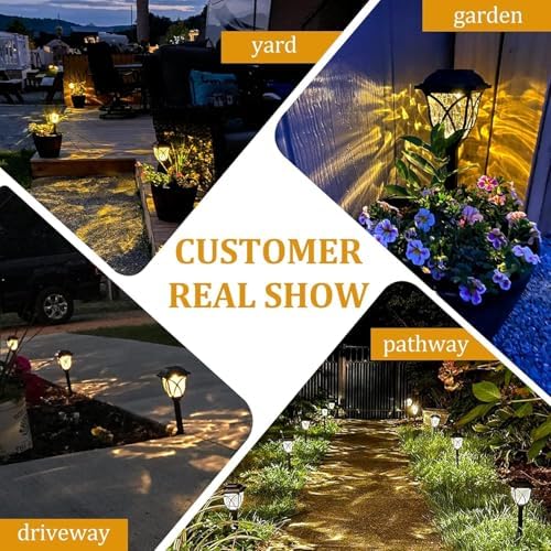 6 Pack Solar Lights (Solar Lights Outdoor Garden Warm White) - Image 2