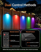 Fence Lights Solar Powered with Remote 12 Pack, IP65 Waterproof - Image 5