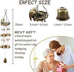 Bird Nest Wind Chimes,Wind Chimes for Outside with 12 Wind Bells for Glory Mothers Love Gift,Bird Bells Chimes Hanging Decoration for Outside Garden Yard Church, Bronze - Image 5