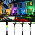 Solar Spot Lights Outdoor, RGB Landscape Spotlight 4 Pack by Unknown