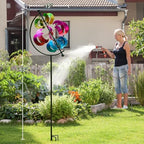 Large Metal Wind Spinner for Garden and Yard – 63 Inch Kinetic Outdoor Sculpture with Dual Direction 360° Spinning Blades – Weather Resistant Moons Yard Art Decor for Patio, Lawn, and Porch - Image 3