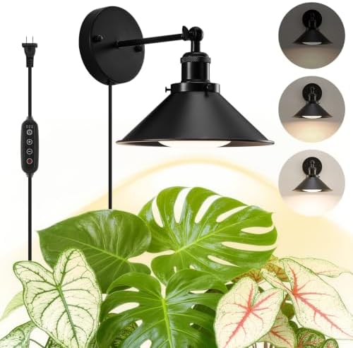 Bailoch Wall Mounted Grow Light for Indoor Plants, 4000K+660nm, 1-Pack by Bailoch