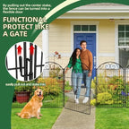 COLRASN 10 Panels No Dig Decorative Garden Dog Fence Outdoor for Yard, 48in(H) x 24.16ft(W) with Latch Tall Animal Barrier Fenceing Panels, Rustproof Ground Stakes Temporary Wire Screen for Patio - Image 4