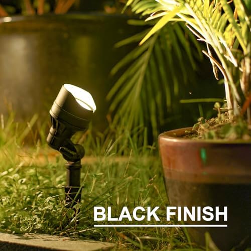 GOODSMAN Landscape Lighting 6PK Low Voltage Landscape Lights Led Low Voltage Landscape Spotlights 4.5W 205 Lumen Floodlights with Cable Connectors Metal Stakes 9127-96603-06A - Image 7