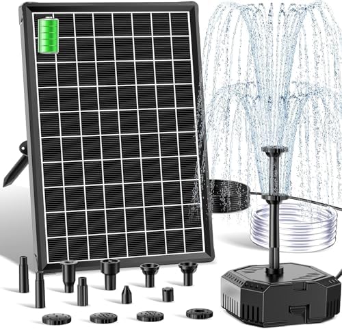Biling 6.5W Solar Pond Filter 80 GPH with Battery Backup Outdoor by biling