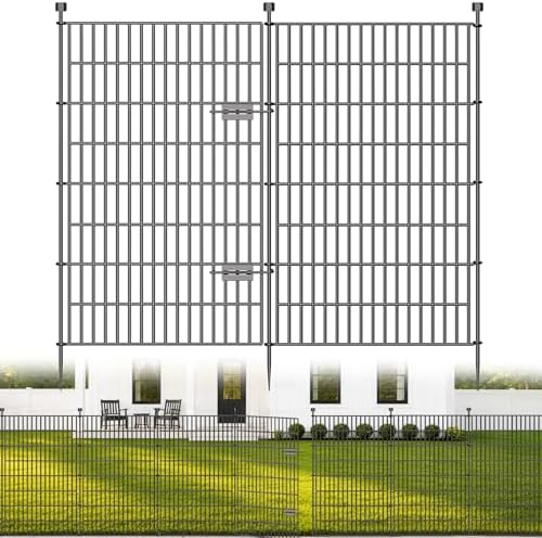 No Dig Garden Fence Outdoor for Yard, 48in (H) x 23.6ft(L) by SecureSpacesCleanerPlaces