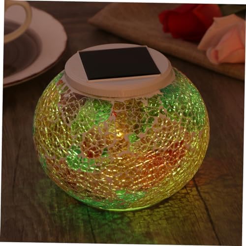 GANAZONO Solar Lights for Garden Mosaic Glass Ball Led Outdoor Lanterns Solar Powered Decorative Night Lights Led Garden for Patio - Image 5