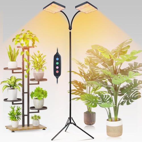 FECiDA 76" Standing Grow Lights for Tall Indoor Plants, Bonsai Tree, 2Head by FECiDAGrowLight
