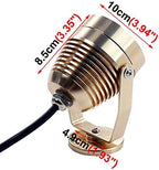 5W LED Spot Light Fixture Outdoor Underwater Flood Lamp Waterproof IP68 Gold Shell - Image 2