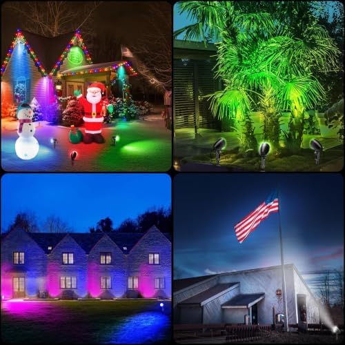 20W RGBW Spot Lights Outdoor, IP66 Color Changing Spotlights, 2 Pack - Image 7