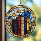 Daisy and Books Acrylic Suncatcher by AVAGAN