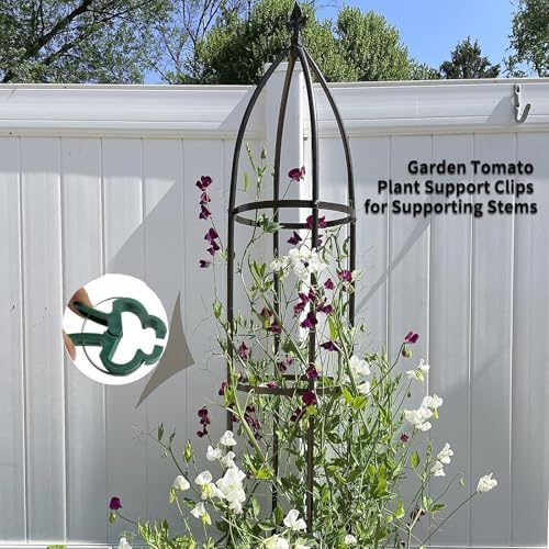 Garden Obelisk Trellis for Climbing Plants Outdoor 6.3 Feet Tall Rose Heavy Duty Metal Trellis Plant Support for Vines Clematis Flowers, Bronze - Image 3