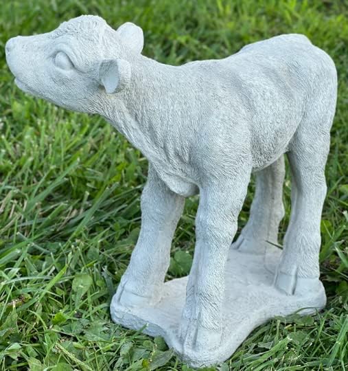 Standing Calf Concrete Statue Farm Animal Decoration Baby Cow Figurine Outdoor Real Size Calf Figure Garden Decor - Image 5