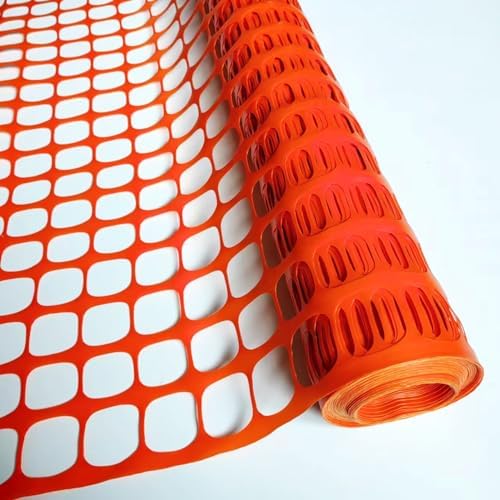 PotatoLife 4'x100' Plastic Mesh Safety Fence with 100 Zip Ties, Orange - Image 6
