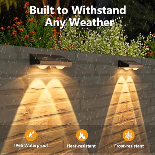 NIORSUN Solar Fence Lights,24 Pack Solars Deck Light,Warm White Color,Outdoor Bulb Waterproof Led IP65,Power Patio Lamp with Lenses for Outside/Backyard/Railing/Yard(Black) - Image 4