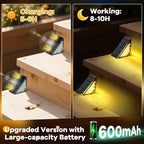 BKBB PPBB Solar Step Lights for Outside, Solar Stair Lights Outdoor Waterproof, Deck Step Lights for Fence, Patio, Yard, Porch, Front Door, Sidewalk, Garden, Patio Decor (8, Warm White) - Image 4
