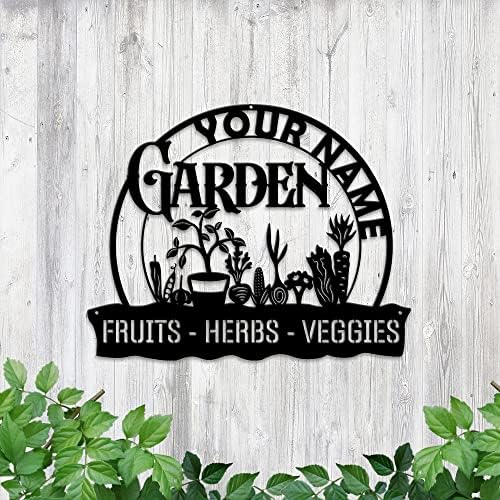 MeMate Personalized Metal Garden Signs Decorations, Custom Name Plaques for Men Women Mom Dad Potting Shed She Shed - Image 4