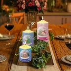 Cozeyat Flameless Candles with Remote Set of 3, Cute Snow Globes Pattern Flickering Electric Candles for Christmas Decoration, Unscented Realistic Moving Bullet Floating Flame Pillar Candles - Image 4