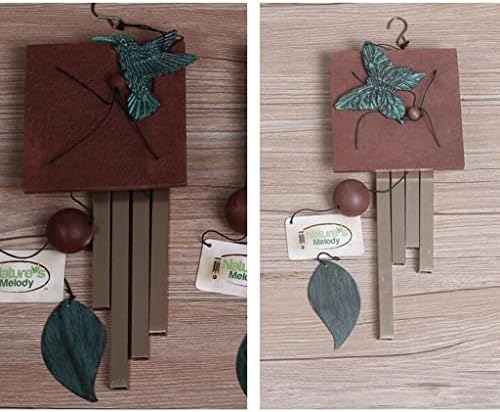 Outdoor Wind Chime Charm Vintage Fashionable Outdoor Living Wind Chimes Yard Garden Tubes Bells Copper Butterfly Wall Hanging Home Decoration Memorial Wind Chime (Color : C, Size : One Size) - Image 4