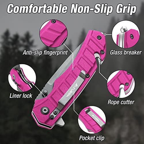 WORKPRO Garden Bag and FLISSA Folding Pocket Knife, Garden Tool Tote Storage Bag with 8 Pockets, Tactical Knife with Liner Lock - Image 5