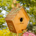 Copper Colored Fancy Design Birdhouse Garden Stakes (Short Classic House Shape) - Image 5