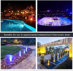 Submersible Led Fountain Light - Ip68 Waterproof Colored Spotlight, 12w Ac12v-24v Stainless Steel Pool Light for Ponds & Landscape Illumination RGB+Remote Control 18W(ac24v) - Image 7
