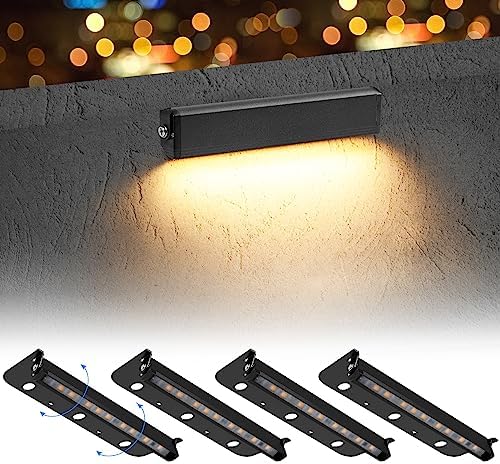 Black 4-Pack 7inch 3W 2700K Soft White Hardscpe Lighting by KwinmysoLightUpYourHome