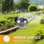 Large Stainless Steel Outdoor Gazing Ball Sphere Lightweight Garden Reflective Globe Decoration with Modern Hollow Mirror Surface for Occasions - Image 4