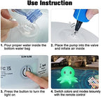 Solar Floating Pool Light w/Remote, 2 Pack 16 Colors Inflatable Octopus - Image 6