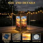 Solar Lantern Outdoor Waterproof Sea Shells Tropical Beach Garden Decor LED Hanging Solar Lights Tabletop Lamp Gifts for Women Mom Outside Yard Patio Porch - Image 2