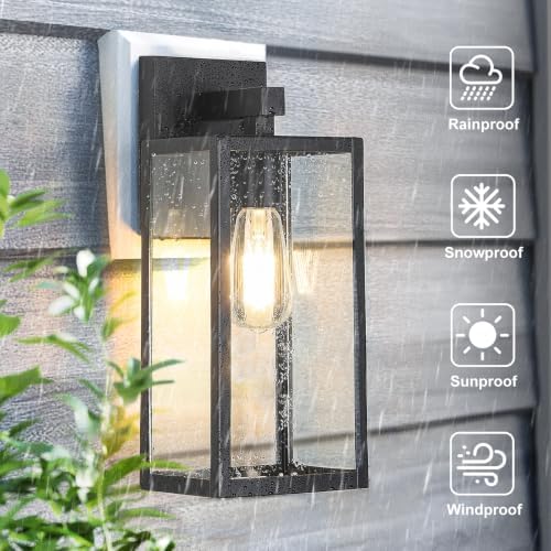MAXvolador Outdoor Wall Light Fixture, Exterior Waterproof Wall Lantern - Image 3