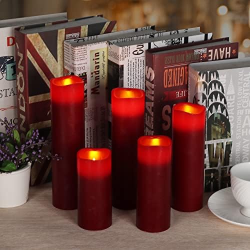 Vinkor Flameless Candles (Burgundy Set of 9) - Image 2