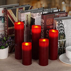 Vinkor Flameless Candles (Burgundy Set of 9) - Image 2