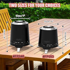 2-in-1 Wood Burning Fire Pit with Pot Rack, 9" Tabletop Fireplace, Black - Image 2