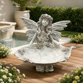 Outdoor Garden Fairy Statue with Bird Feeder, 12.8 Inch Tall Garden Outdoor Statues, Resin Garden Decor for Lawns, Yards, Patios, Indoor, Outdoor Spaces by Unknown