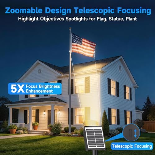 Solar Lights Outdoor with Ambient Light Column&Adjustable Aperture 6 Pack | - Image 2