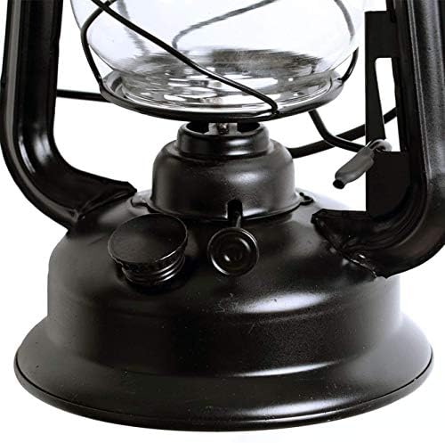 Vintage Plug-in Retro Lantern Wall Lamp with Metal & Transparent Glass Shade - Kerosene Style Wall Sconces for Home Decor, Rustic Lighting, and Outdoor Use, Black - Image 6