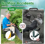Garden Kneeler and Seat Heavy Duty - Anti-Tip Super Stable Multifunctional Gardening Stool Bench,Wide 12.7" Pads,Foldable Ergonomic Handles for Seniors Women Men Pain-Free Weeding,Planting Yard Work - Image 3