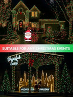 4 Pack Solar Christmas Lights Outdoor Waterproof, 132FT 400LED Solar String Lights Green Wire Fairy Lights, Solar Twinkle Lights with 8 Lighting Modes for Xmas Garden Decorations (Red&Green) - Image 6