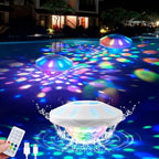 TEPENAR Rechargeable Floating Pool Lights: 2 Pack Pool Light that Float with RGB Color Changing Upper and Lower Floating Lights Remote Control IP68 Waterproof Bathtub Lights for Pond Garden Party by HOME