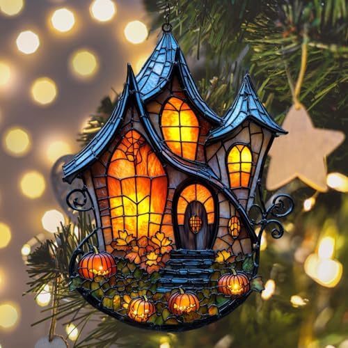 Gothic Halloween Castle Acrylic Suncatcher - Image 6