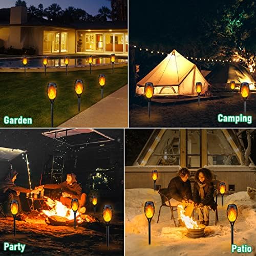 IkeeRuic Solar Torch Light with Flickering Flame for Halloween Decorations - Image 2