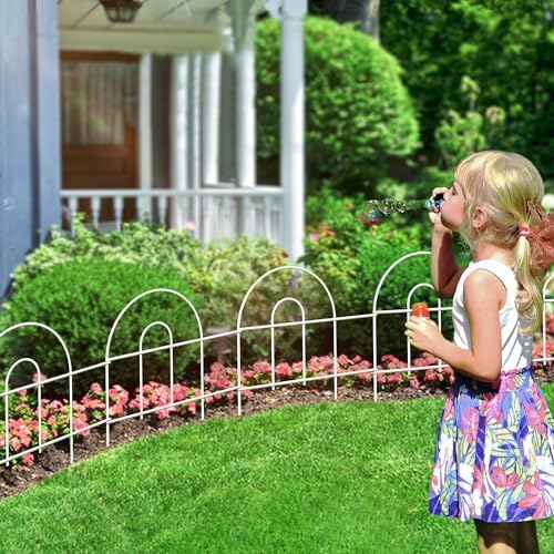 Decorative White Garden Fence Border 18inX50ft Flower Bed Garden Fencing - Image 2