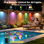 ZCXLIGHT Solar Fence Lights Outdoor, 8 Pack Fence Solar Lights Outdoor with Remote Control Long Lasting, Ultra Bright IP65 Waterproof LED Solar Wall Lights for Fence Deck Step - Image 3