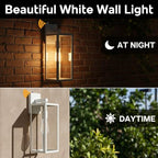 18 Inch White Large Outdoor Wall Lights Dusk to Dawn 2 Pack Outdoor Wall Sconces with Dusk to Dawn Sensor Porch & Patio Lights Large Size Outdoor Porch Light with Photocell Sensor Outdoor Lighting - Image 6