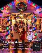 OZS 6 Pack 480 LED Solar String Lights Outdoor Waterproof, Multicolor - Image 3