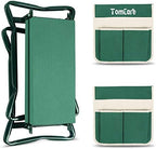 TomCare Upgraded Garden Kneeler Seat Widen Soft Kneeling Pad Garden Stools Garden Bench with 2 Large Tool Pouches Outdoor Foldable Gardening Gifts for Women Men Gardeners, Green - Image 4