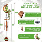 Premium Moon Wind Chimes for Outside – Deep Tone Sympathy & Memorial Wind Chime Gift for Loss of a Loved One, Outdoor Garden Patio Décor (Gold) - Image 2