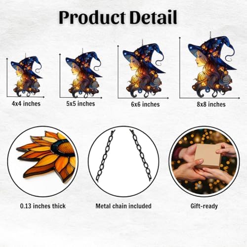 Beautiful Witch Acrylic Suncatcher - Image 2