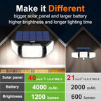 intelamp Solar Outdoor Lights, Motion Sensor with Dual Sensors Waterproof - Image 4
